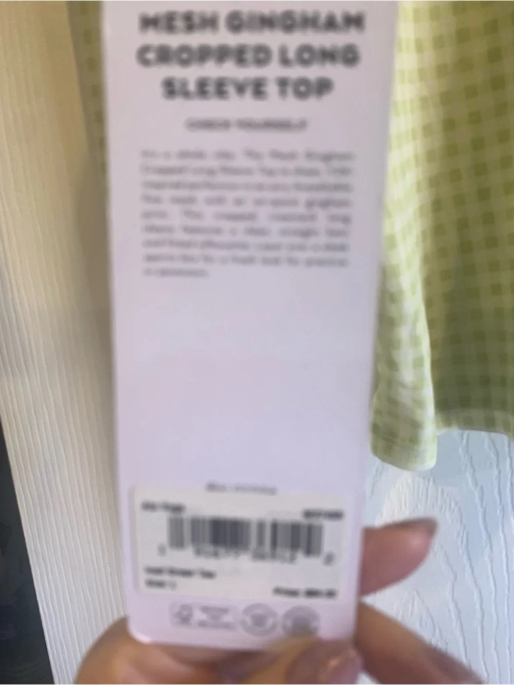 208. NWT Alo mesh gingham skirt Size M